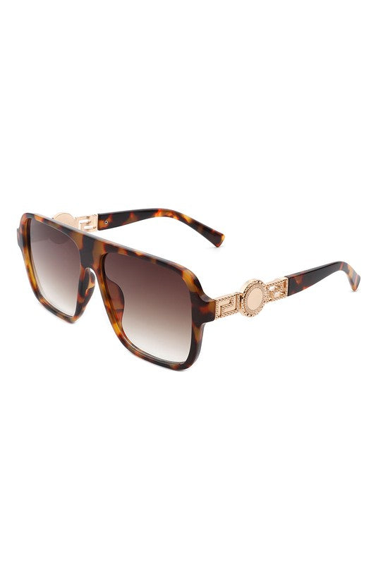 Retro Square Aviator Sunglasses