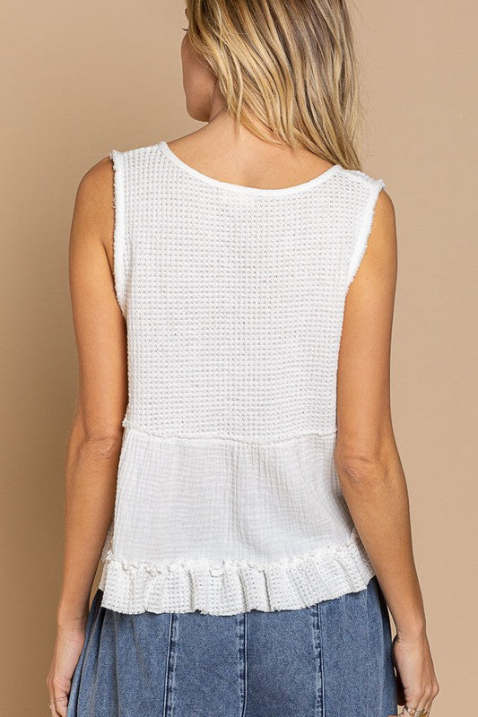 Caroline V-neck Mini Babydoll Tank Top