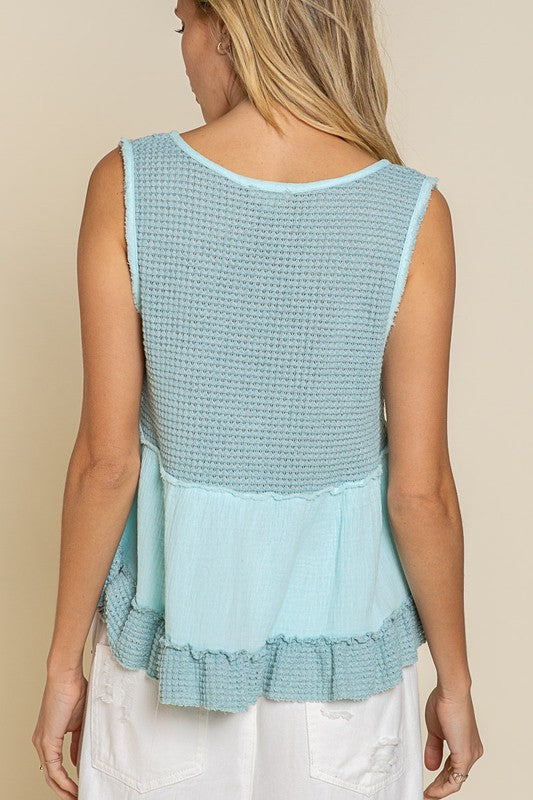 Caroline V-neck Mini Babydoll Tank Top